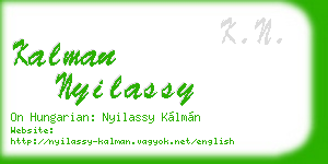 kalman nyilassy business card
