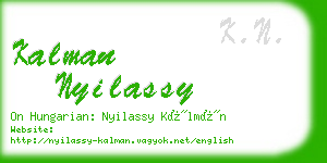 kalman nyilassy business card